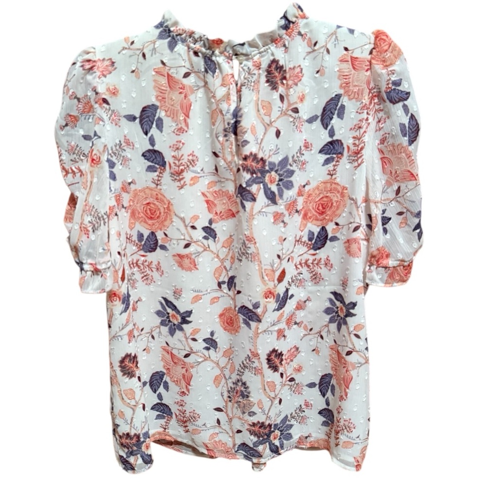 Floral Puff Sleeve Blouse - Picture 2 of 4